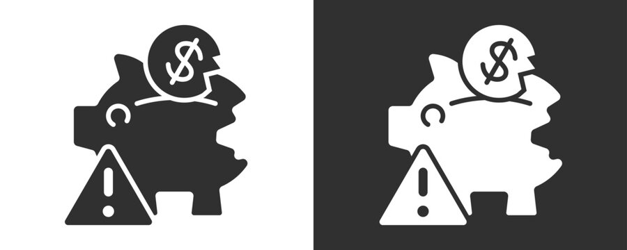Broke Icon Set Vector Collection Isolated In Black And White
