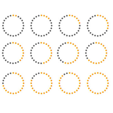 Loading icons progress bar Buffer loader or preloader loading bar signs download upload progress sign symbol buttons