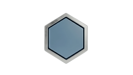 Hexagon Badge Isolated on White Background
