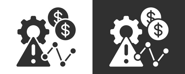 Risk Management Icon Set Vector Collection Isolated In Black And White