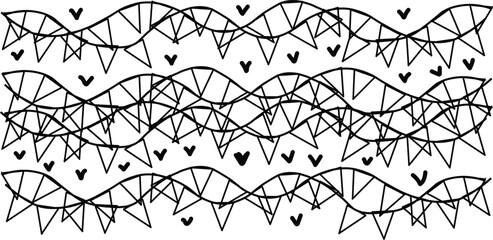 Obraz premium hand drawn doodle shapes collection