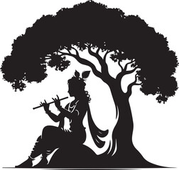 silhouette of a woman with a guitar