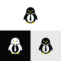 penguin logo design vector illustration