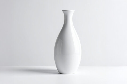 white vase on white background