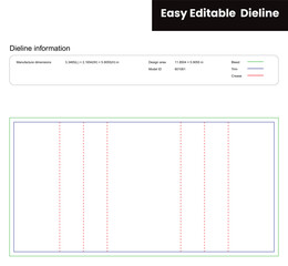 eight side seal cake pouch dieline template box dieline die lines packaging custom dieline  box cardboard box dieline pizza box dieline printable product packaging layout,