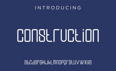 Futuristic modern geometric font logo. abstract alphabet digital technology font. technology typography, electronic, film, digital, music, future, creative font logo. vector illustration