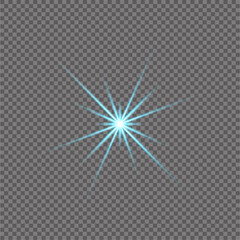 abstract blue star blue light rays sun light rays light effect