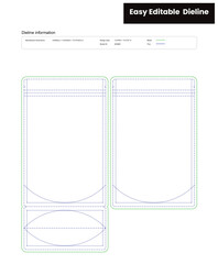 zipper stand up coffee pouch dieline template box dieline die lines packaging custom dieline  box cardboard box dieline pizza box dieline printable product packaging layout, © MD