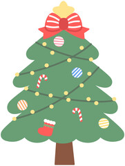 Christmas background Christmas tree decoration illustration
