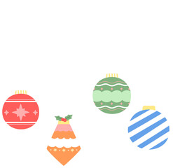 크리스마스 성탄절 배경 트리 오너먼트 장식 이러스트