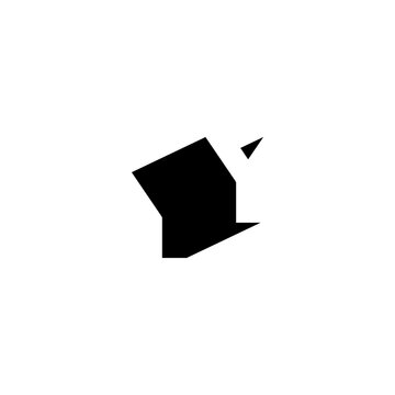 YY Negative Space Monogram Logo &ndash; Modern Minimal Lettermark Design