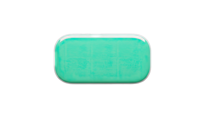 Green Soap Bar Isolated on White Background