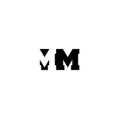 MM Negative Space Monogram Logo – Modern Minimal Lettermark Design