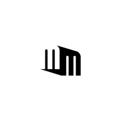 MM Negative Space Monogram Logo – Modern Minimal Lettermark Design