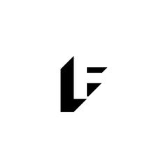 FF Negative Space Monogram Logo – Modern Minimal Lettermark Design