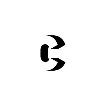 CC Negative Space Monogram Logo &ndash; Modern Minimal Lettermark Design