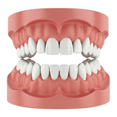 Obraz premium Dental anatomy model isolated on transparent background for dental marketing and healthcare education