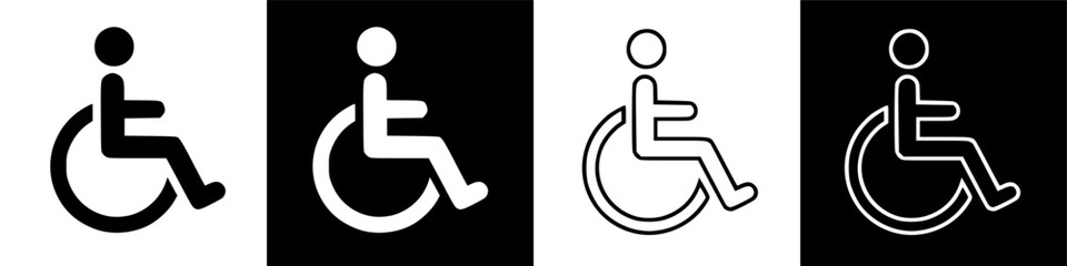 Universal wheelchair accessibility symbols: inclusive design graphics for public spaces