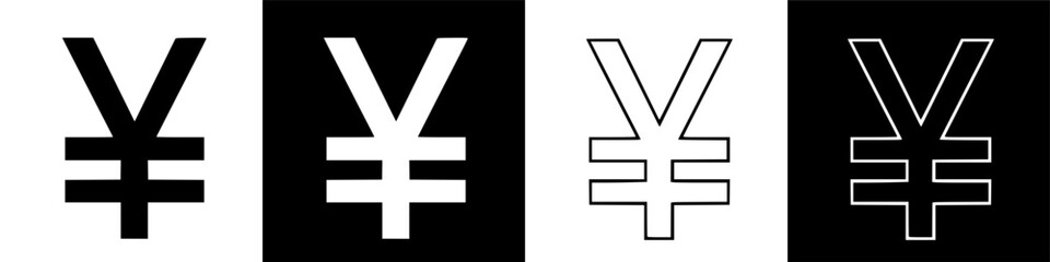 Financial Concept: Modern Graphic Design of Japanese Yen Currency Symbol Icon