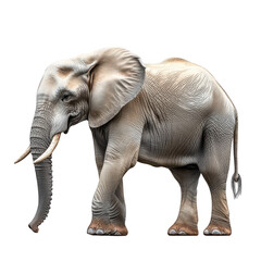 Obraz premium A majestic elephant stands gracefully in a serene environment. its large ears and trunk. while the background features soft. blurred greenery. emphasizing its natural habitat