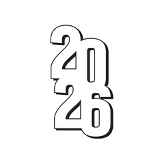 NEW YEAR 2026 logo vector