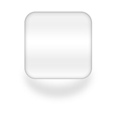 Sleek Minimalist White Glossy Shape with Reflection(Glass effect)