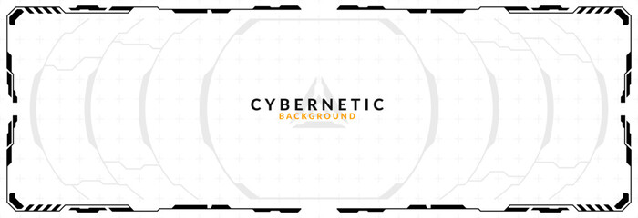 Modern Futuristic Tech Frame Background with HUD Interface