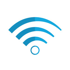 Blue WiFi Symbol Wireless Connectivity and Network Signal Illustration.