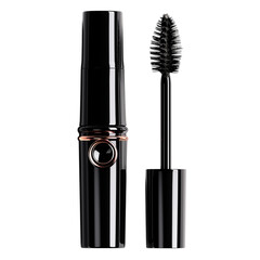 Oversized matte black mascara tube isolated on a white background