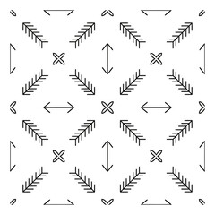 Seamless Christmas pattern with cute cartoon Christmas trees Santa snowman and holiday decorations