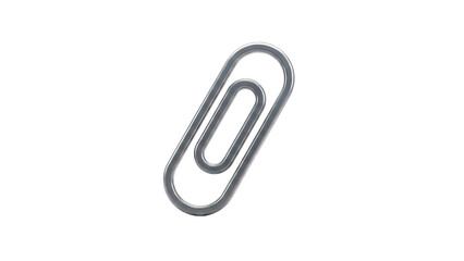 Obraz premium Metallic Paperclip Isolated on White Background