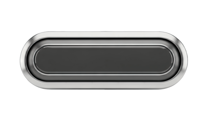 Metallic Button Isolated on White Background