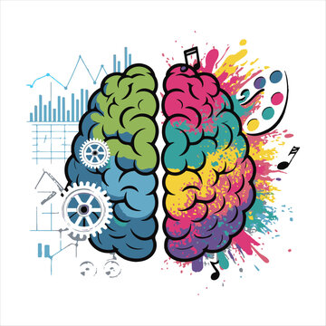 Creative Brain Learning Vector Illustration,Knowledge and Innovation Concept Vector,Artificial Intelligence Education Vector Design,Brain and Books Learning Concept Illustration,Smart T.