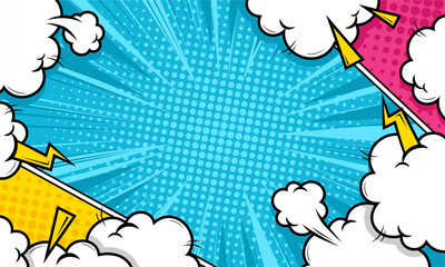 comic book background with speech bubbles