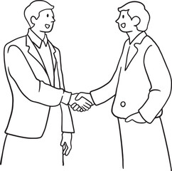 Exhausted and overwhelmed businessman walking and breathing heavily, holding a briefcase. Hand-drawn line art illustration representing fatigue, burnout, long working hours.