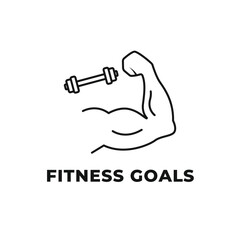 fitness goals icon vector design concept outline style