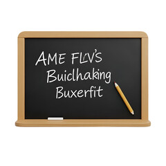 Obraz premium Dark Chalkboard with Wooden Frame and White Chalk Lettering