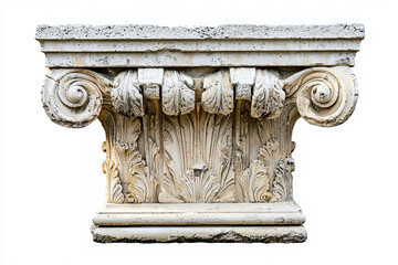 Ornate Classical Capital with Intricate Carvings and Details