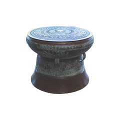 Dong Son Bronze Drums  isolated on white background