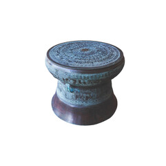 Dong Son Bronze Drums  isolated on white background