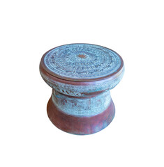 Dong Son Bronze Drums  isolated on white background