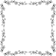 frame with floral ornament