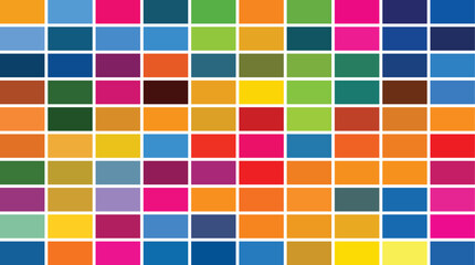 Full Spectrum Saturated Color Palette Grid for Energetic and Dynamic Design
