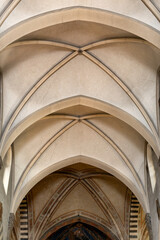 Interior details of Santa Trinita church, Italian for Holy Trinity, Florence