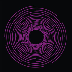 purple spiral vector design on black background
