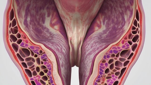 3D CGI Octane Render of the Human Uterus Anatomy
