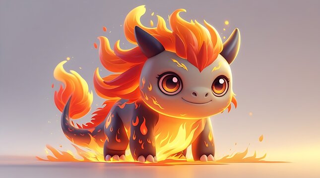vector illustration of a cartoon fire
