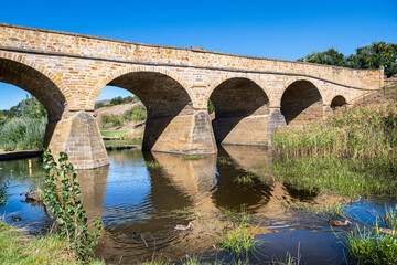 Fototapeta premium The Richmond Bridge in Tasmania is Australia's oldest bridge still in use. It was built with sandstone by convicts between 1823-1828