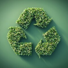 Renewable resource icon surrounded by green leaves