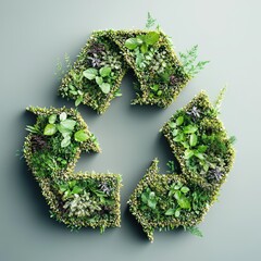 Renewable resource icon surrounded by green leaves